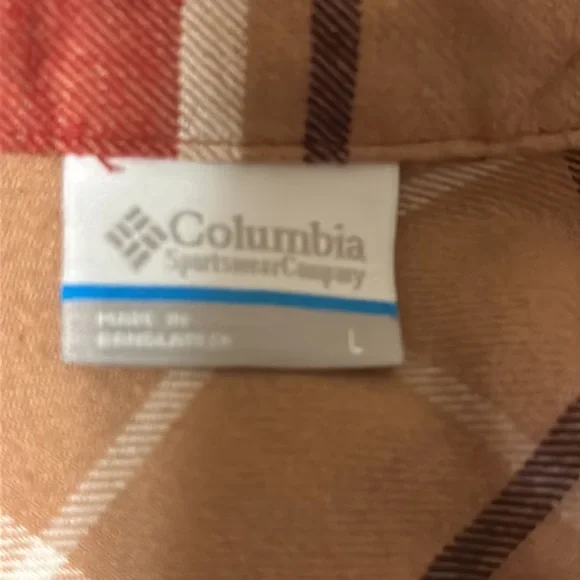 Columbia Plaid Flannel Shirt Button Down L NWT - Picture 10 of 12
